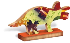 6 Lat+|7 Lat+ | Ludattica WOODY PUZZLE – drewniane puzzle konturowe – DINOZAURY