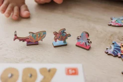 6 Lat+|7 Lat+ | Ludattica WOODY PUZZLE – drewniane puzzle konturowe – OCEAN