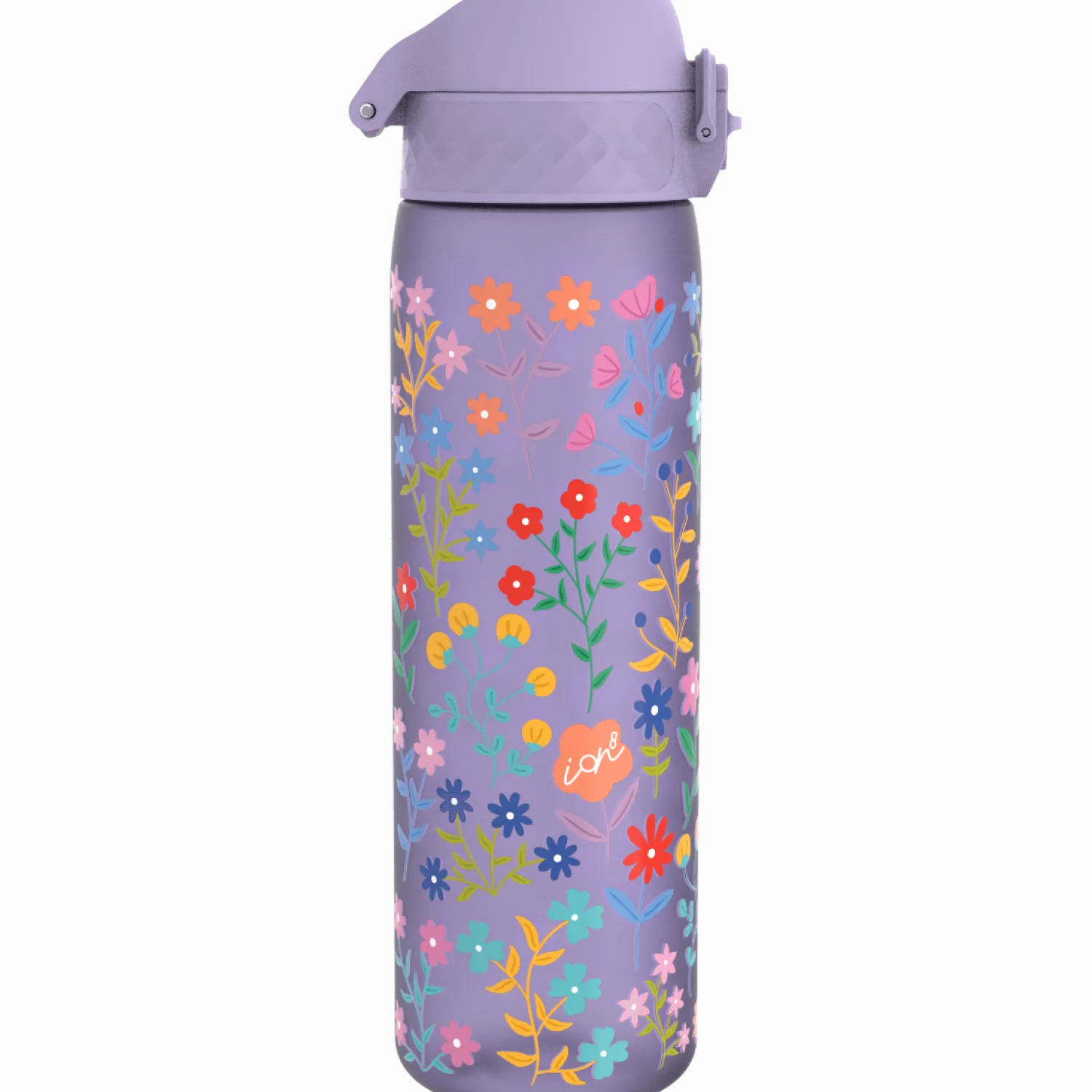 Bidony I Butelki|Bidony I Butelki | ION8 Wąska butelka na napoje - Delicate Floral (Periwinkle), 500ml