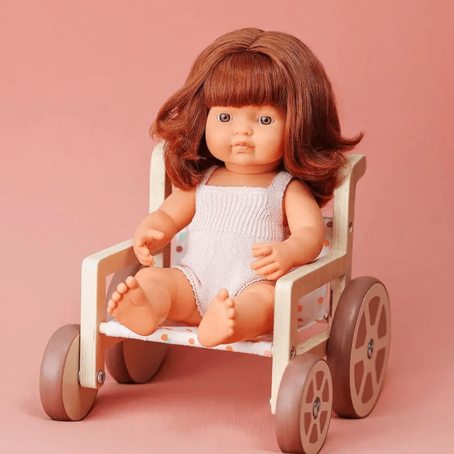 2 Lata +|Akcesoria Dla Lalek | Miniland Wózek inwalidzki dla lalek