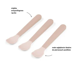 Naczynia Dla Dzieci | Done by Deer Łyżeczki dla niemowląt Foodie Easy-grip - Powder, 3 szt.