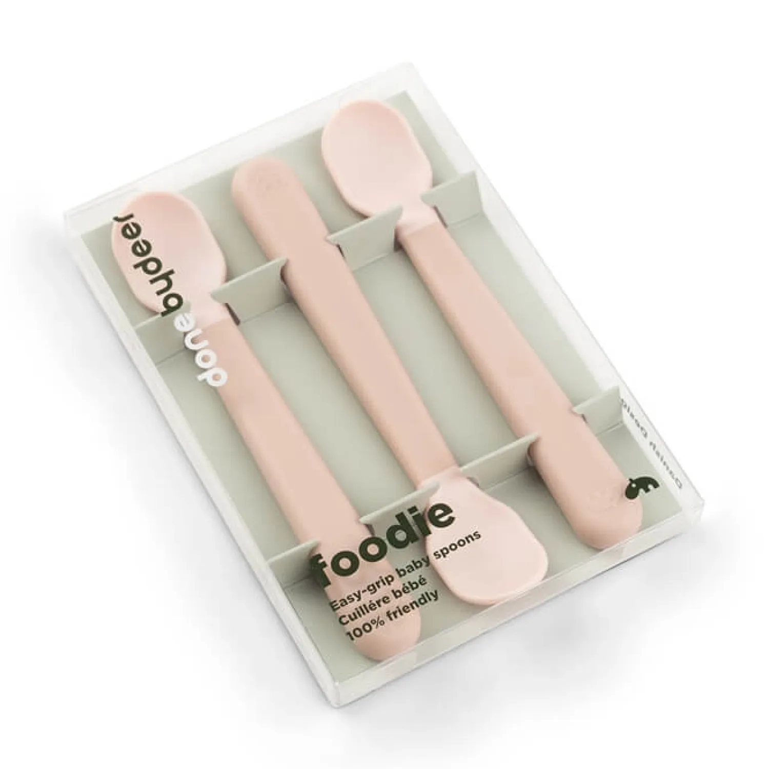 Naczynia Dla Dzieci | Done by Deer Łyżeczki dla niemowląt Foodie Easy-grip - Powder, 3 szt.