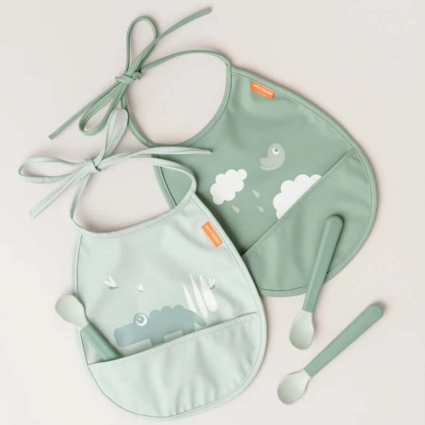 Łyżeczki dla niemowląt Foodie Easy-grip - Green, 3 szt.