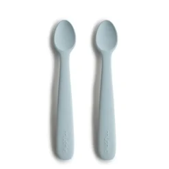 Łyżeczki silikonowe do nauki samodzielnego jedzenia - Powder Blue