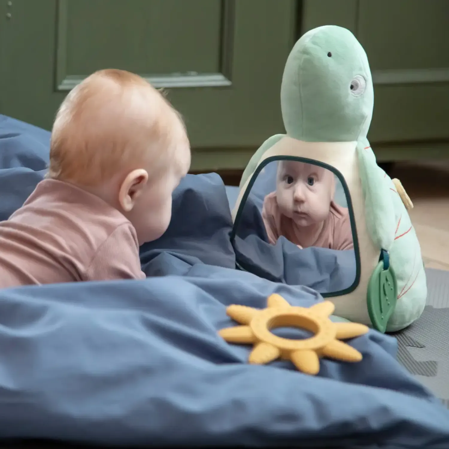 Aktywizujące|Sensoryczne | Sebra Zabawka aktywizująca z lusterkiem - Turbo the turtle