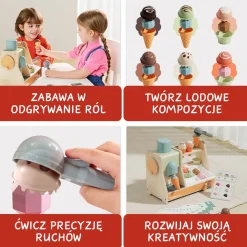 Aktywizujące|2 Lata + | TOPBRIGHT Zabawka edukacyjna duża lodziarnia 3+