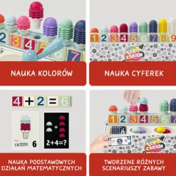 Aktywizujące|3 Lata + | TOPBRIGHT Zabawka matematyczna Lodziarnia, 2+