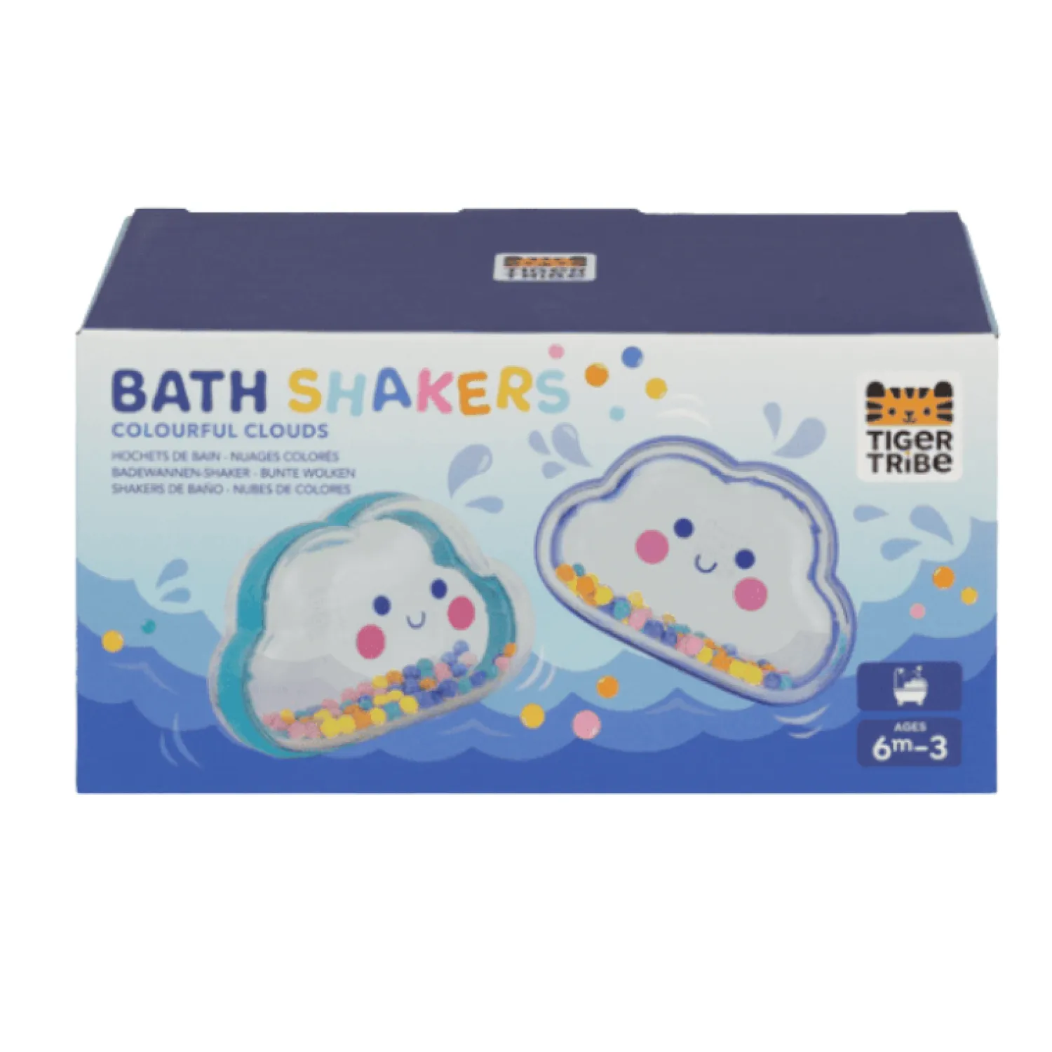 Zabawki Do Kąpieli|12M+ | Tiger Tribe Zabawki Kąpielowe - Kolorowe Chmurki Grzechotki