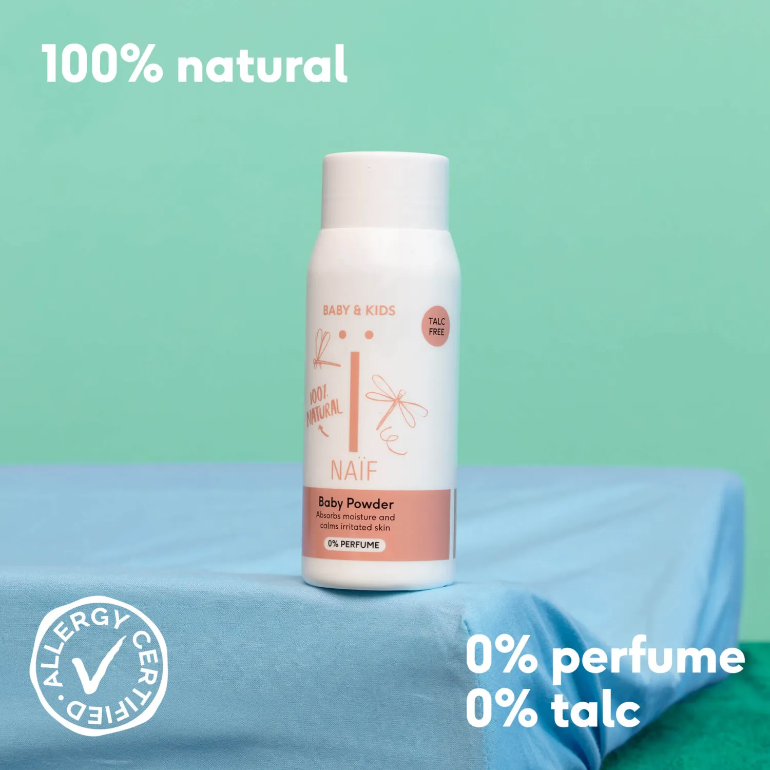 Naturalne Kosmetyki|Naturalne Kosmetyki | Naif Zasypka dla dzieci bez talku, 80g