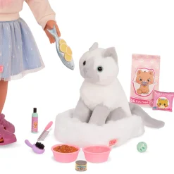 6 Lat+|3 Lata + | OurGeneration Zestaw akcesoriów - Feline Fabulous - Legowisko dla kotka