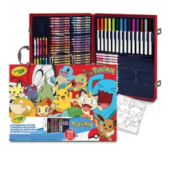 6 Lat+|7 Lat+ | Crayola Zestaw artystyczny w walizce 115 el. Pokemon 5+