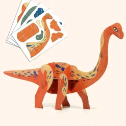 Zestawy Kreatywne|8 Lat+ | Djeco Zestaw artystyczny 6w1 ŚWIAT DINOZAURÓW 6+