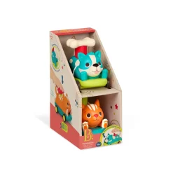 2 Lata +|18M+ | B.Toys Zestaw autek PawMobiles - kot i pies z napędem push&go