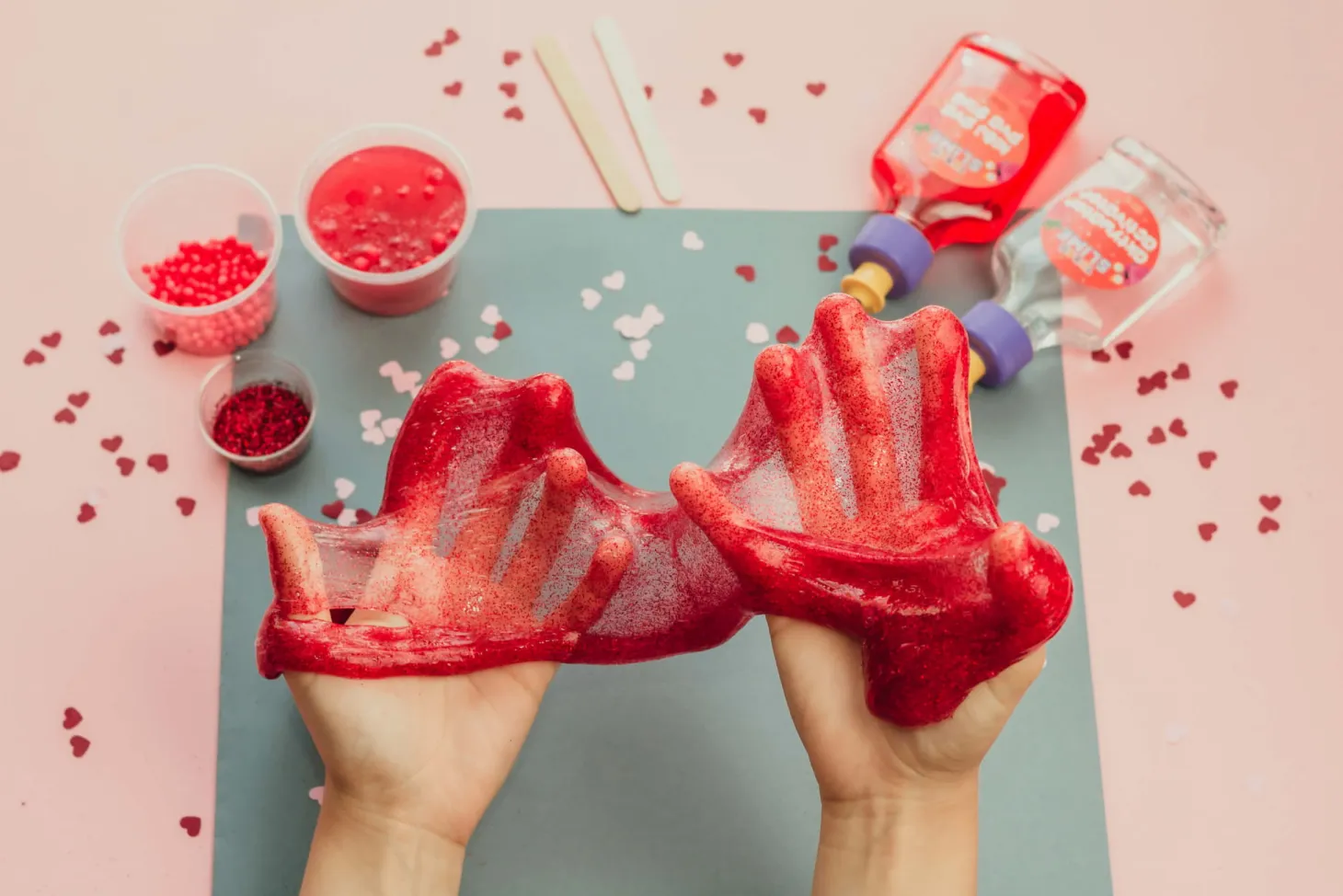 Zestaw DIY Slime - truskawka XL