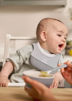 Metoda Blw|Naczynia Dla Dzieci | BabyBjorn Zestaw do karmienia 3 szt. - Light Grey