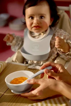 Metoda Blw|Naczynia Dla Dzieci | BabyBjorn Zestaw do karmienia 3 szt. - Light Grey