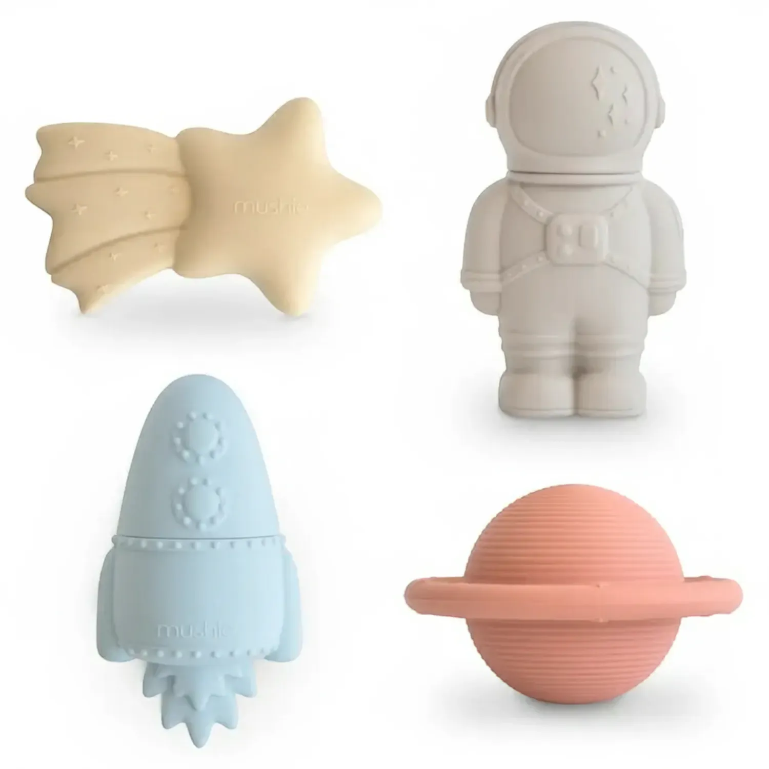 Zabawki Do Kąpieli|12M+ | Mushie Zestaw do Kąpieli - Space 4-pack