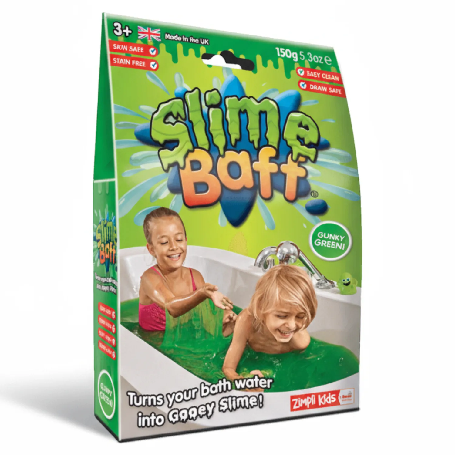 Zabawki Do Kąpieli|Do Kąpieli | Zimpli Kids Zestaw do robienia glutów Slime Baff - zielony