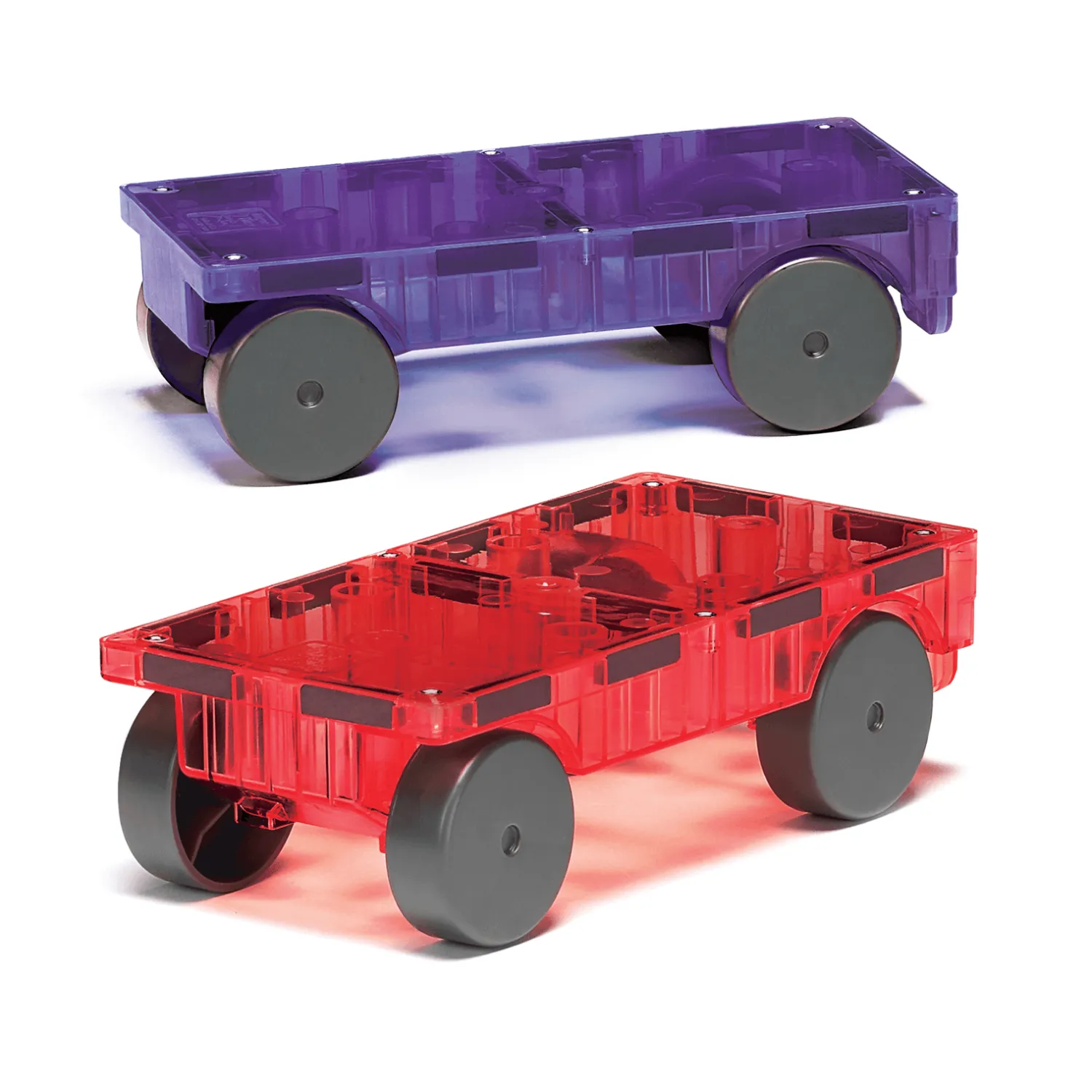 Magnetyczne|Samochodziki, Pojazdy | Magna-Tiles Zestaw do rozbudowy Cars 2 el. Czerwony i Fioletowy