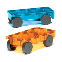 Magnetyczne|Samochodziki, Pojazdy | Magna-Tiles Zestaw do rozbudowy Cars 2 el. Pomarańczowy i Niebieski