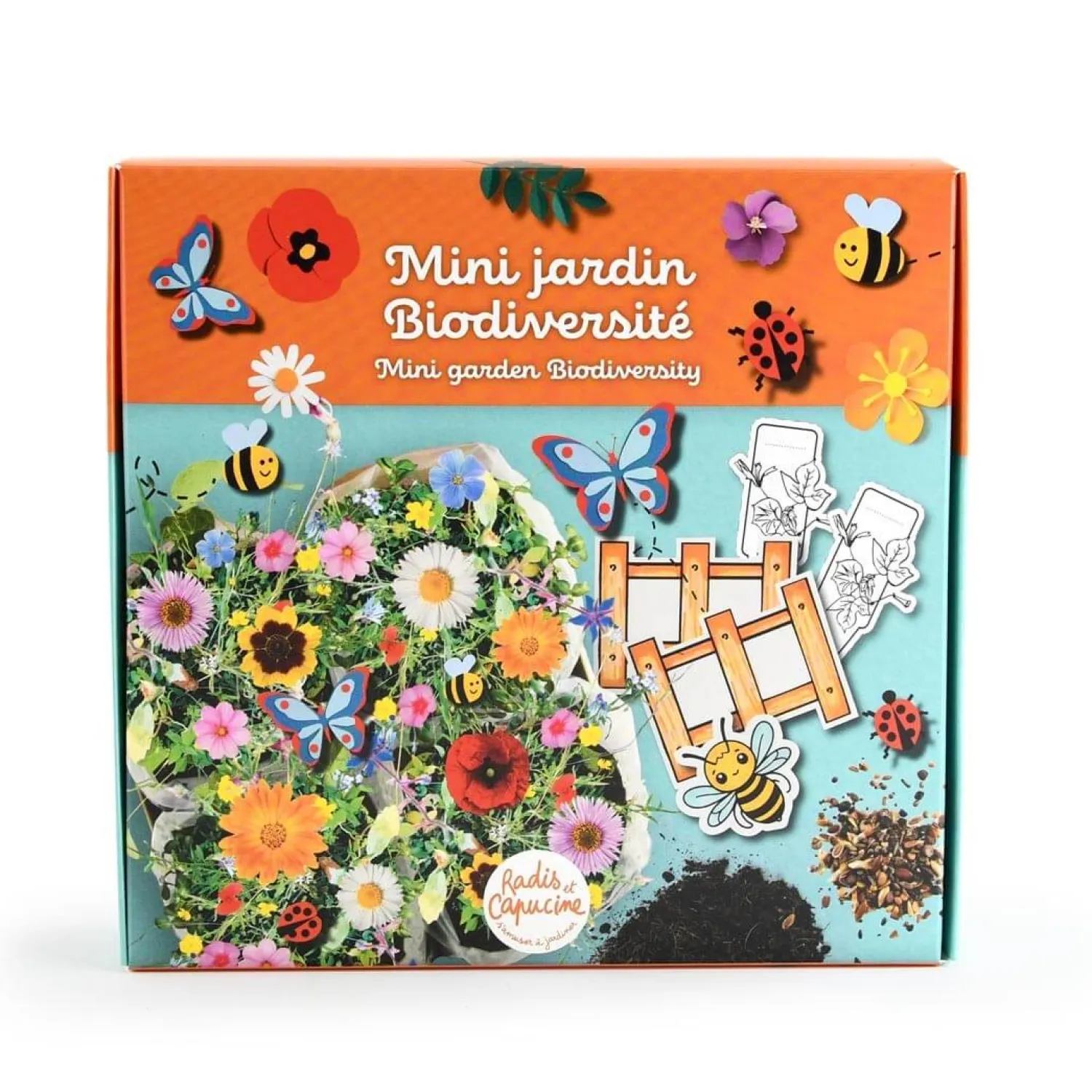 6 Lat+|3 Lata + | Radis et Capucine Zestaw do sadzenia nasion Mini ogródek kwiatów