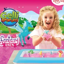 Zabawki Do Kąpieli|Do Kąpieli | Zimpli Kids Zestaw do tworzenia gelli z figurkami i tacą Gelli Worlds Fantasy Pack 3+