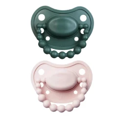 Smoczki|Smoczki | LUU kids Zestaw dwóch smoczków pozycjonujących - Forest Dream, Velvet Blush