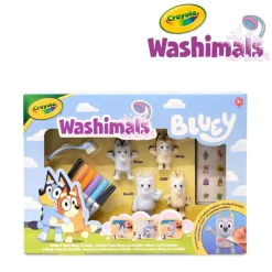 Zestaw 4 figurek do malowania i mycia Washimals, Bluey 3+
