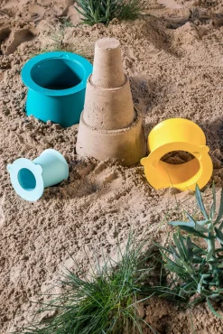 Zestaw 3 foremek do piasku Wieża Alto Lagoon Green + Banana Blue