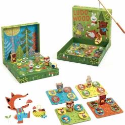 2 Lata +|Gry Planszowe | Djeco Zestaw 4 gier LudoWood 2+