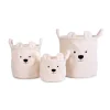 Dekoracje Dziecięce|Porządek W Domu | Childhome Zestaw 3 koszy na zabawki Teddy Bear Off White