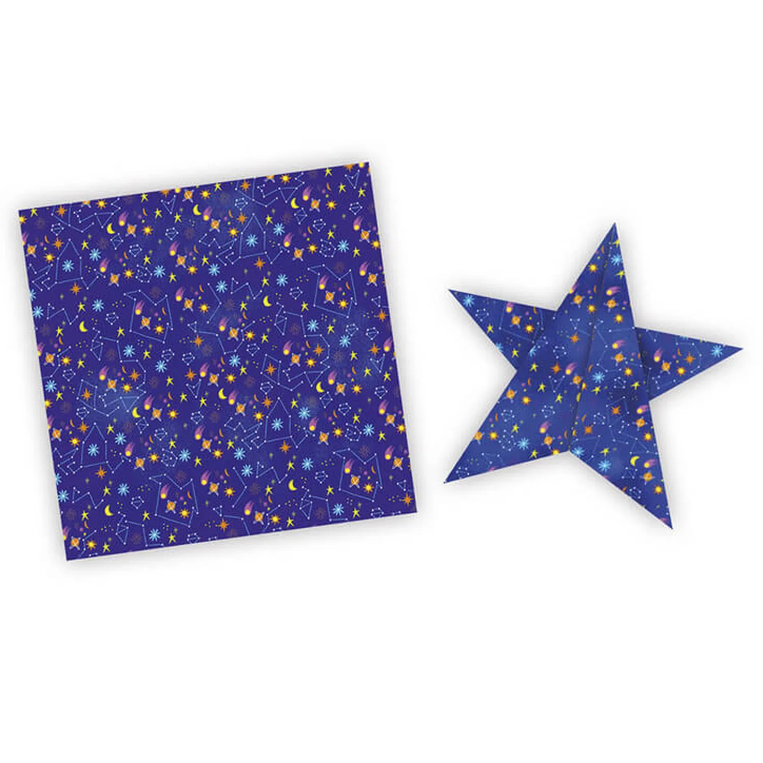 Zestawy Kreatywne|8 Lat+ | Janod Zestaw kreatywny do tworzenia origami Konstelacje 200szt. 7+