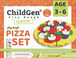 6 Lat+|3 Lata + | ChildGen Zestaw kreatywny PIZZA, 100% naturalna ciastolina i akcesoria