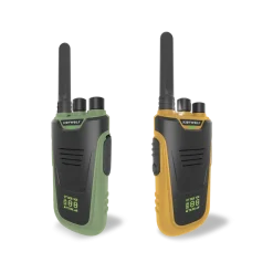 6 Lat+|7 Lat+ | Kidywolf Zestaw krótkofalówek Walkie Talkie KIDYTALK - zielono-pomarańczowe