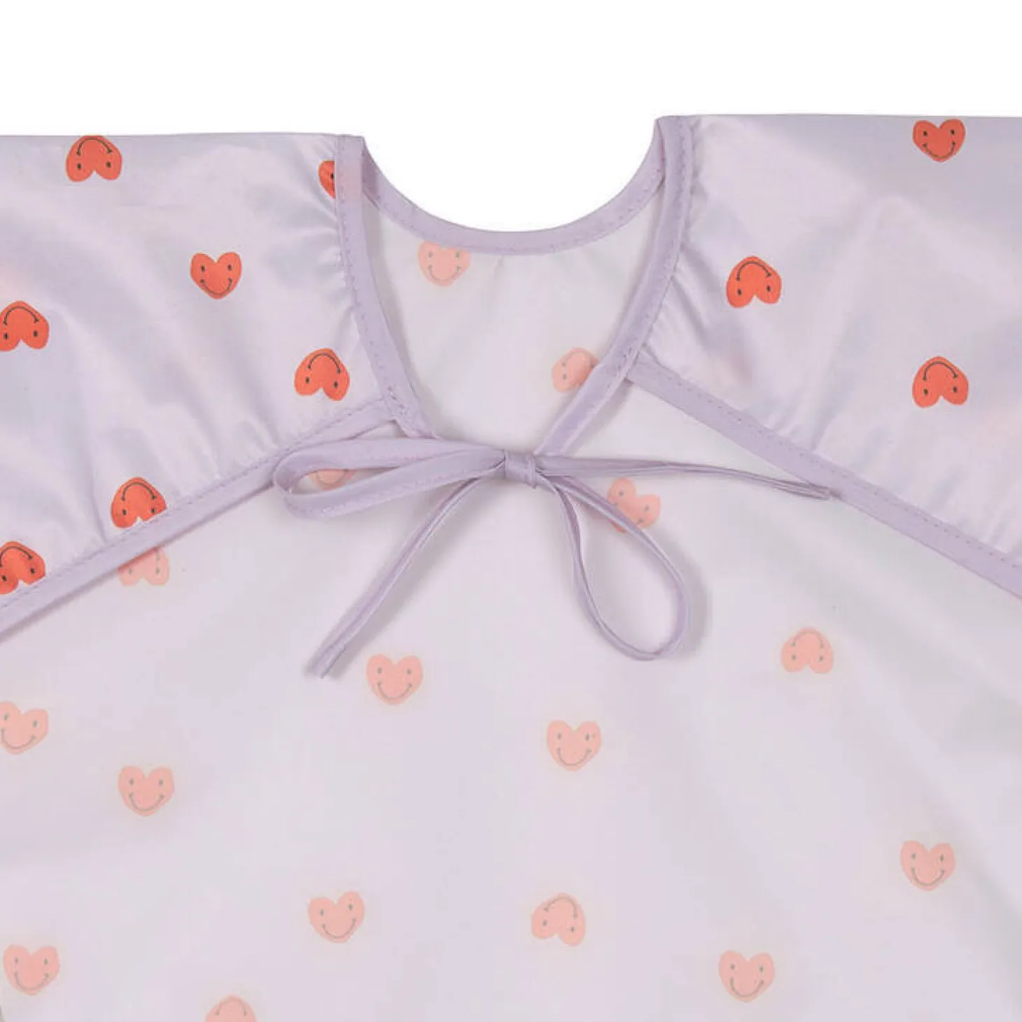 Zestaw śliniaków z długim rękawem 6m+ Happy Rascals Heart lavender