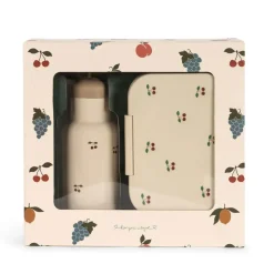 Lunchboxy|Bidony I Butelki | Konges slojd Zestaw lunchowy - cherry blush