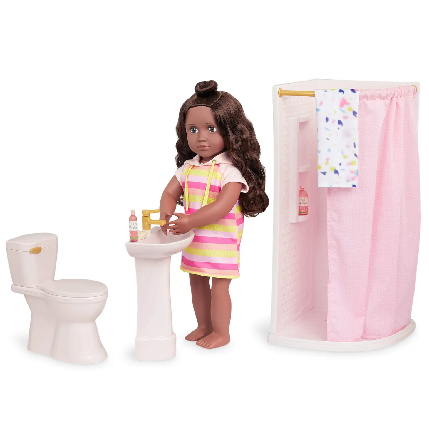 Zestaw mebli dla lalki - Łazienka z wyposażeniem - Sweet Bathroom Set
