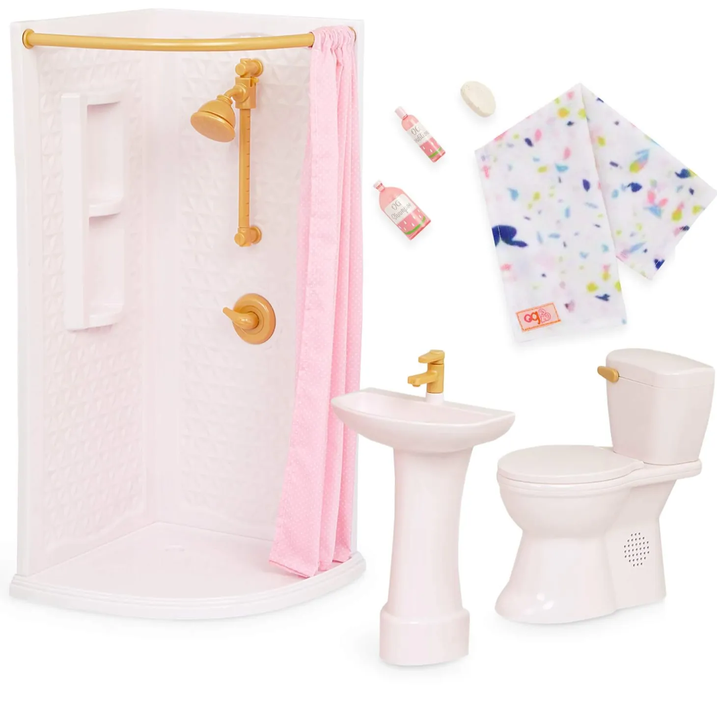 Zestaw mebli dla lalki - Łazienka z wyposażeniem - Sweet Bathroom Set