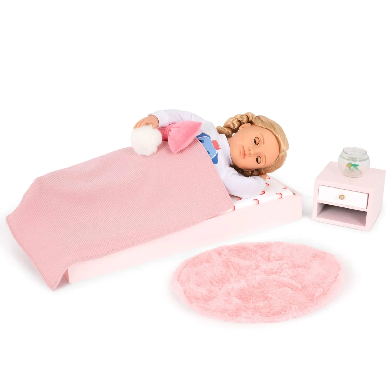 8 Lat+|Odgrywanie Ról | OurGeneration Zestaw mebli dla lalki - Sypialnia z wyposażeniem - Sweet Snuggles Bedroom Set