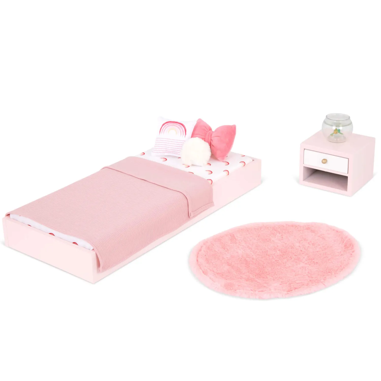 8 Lat+|Odgrywanie Ról | OurGeneration Zestaw mebli dla lalki - Sypialnia z wyposażeniem - Sweet Snuggles Bedroom Set