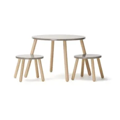 Porządek W Domu|Meble | Kids Concept Zestaw mebli stół + krzesełka KID'S BASE - Brąz