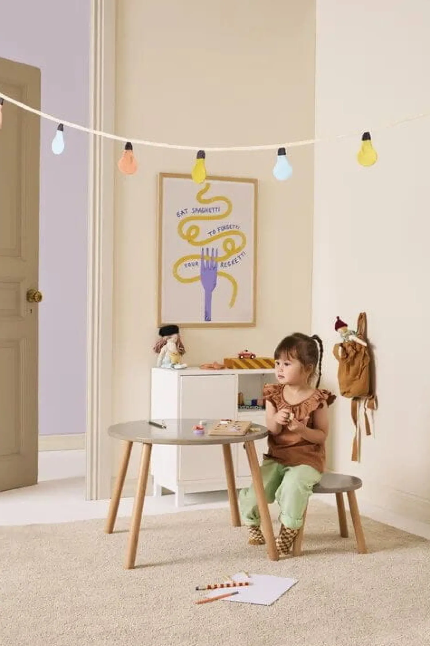 Porządek W Domu|Meble | Kids Concept Zestaw mebli stół + krzesełka KID'S BASE - Brąz