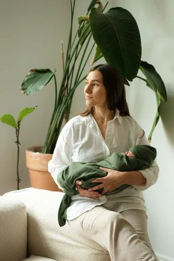 Kocyki|Na Główkę | Yarnami Zestaw merino Cozy - oliwkowy