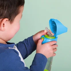 Zestaw Mini Lunchbox + Butelka tritanowa ze słomką 450 ml - Ocean Breeze