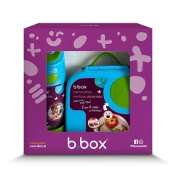 Zestaw Mini Lunchbox + Butelka tritanowa ze słomką 450 ml - Ocean Breeze