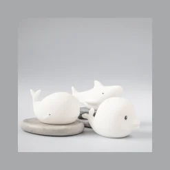 Lampki Nocne|Lampki Nocne | Rabbit&Friends Zestaw MINI MORSKIE Lampki Silikonowe Białe 3 szt.