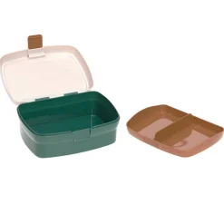 Lunchboxy|Bidony I Butelki | Lassig Zestaw na lunch: Lunchbox + Tritanowa butelka - bidon 460 ml Little Gang Smile - milky, ocean green