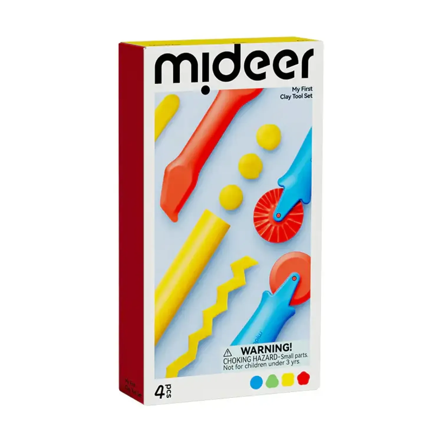 6 Lat+|3 Lata + | Mideer Zestaw narzędzi do mas plastycznych 4 el.
