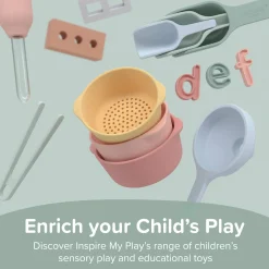 Aktywizujące|2 Lata + | Inspire My Play Zestaw narzędzi do zabaw sensorycznych - blue