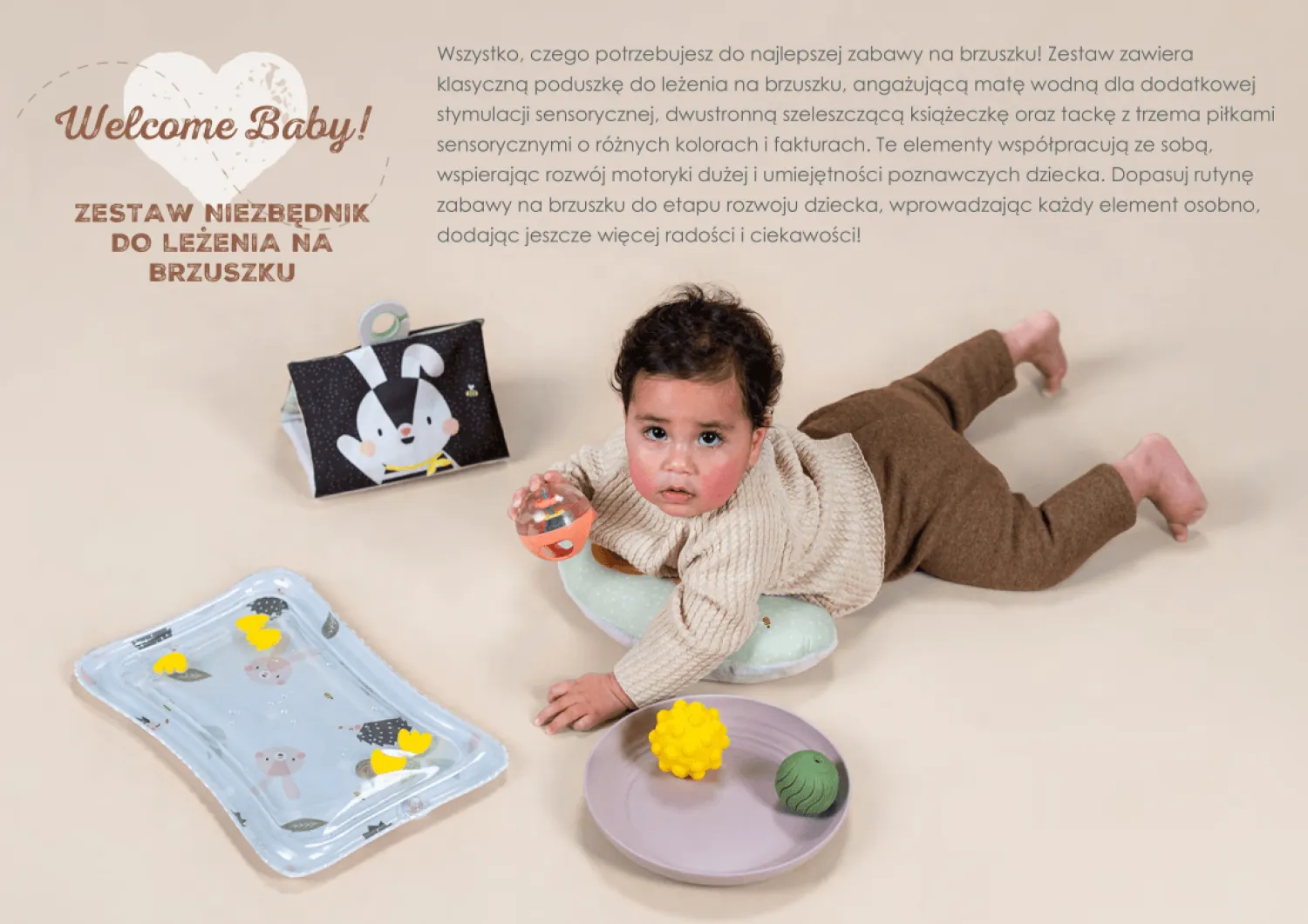 Kontrastowe|Aktywizujące | Taf Toys Zestaw niezbędnik do leżenia na brzuszku
